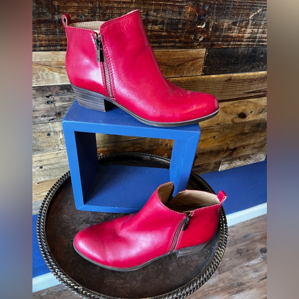 Lucky Red Leather Boots